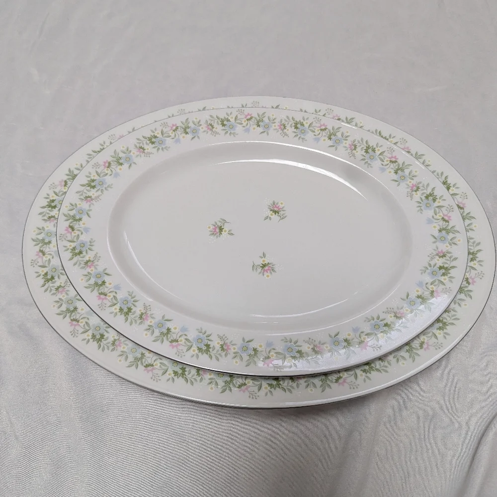 3 Johann Haviland Bavaria Germany Forever Spring Serving Platter Set 15